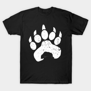 Bear Paw Silhouette [White Design] T-Shirt